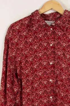 Fashion Bizance Chemise à motifs - Taille S/36 Rouge