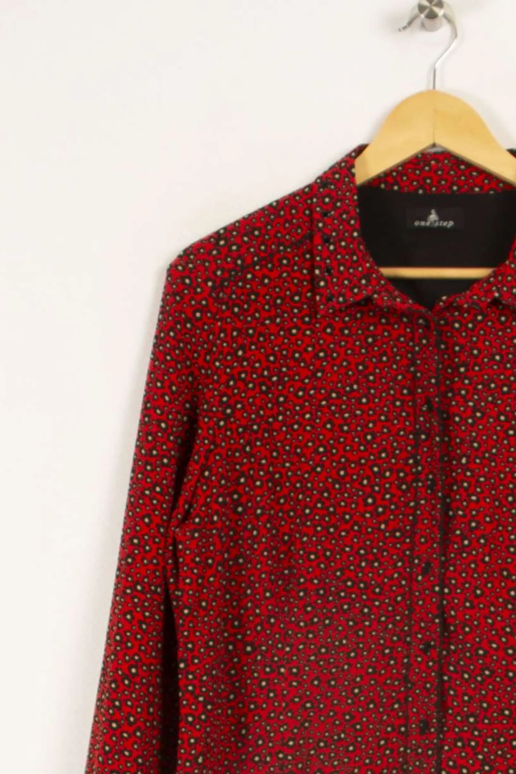 New One Step Chemise à motifs - Taille XXL/44 Rouge