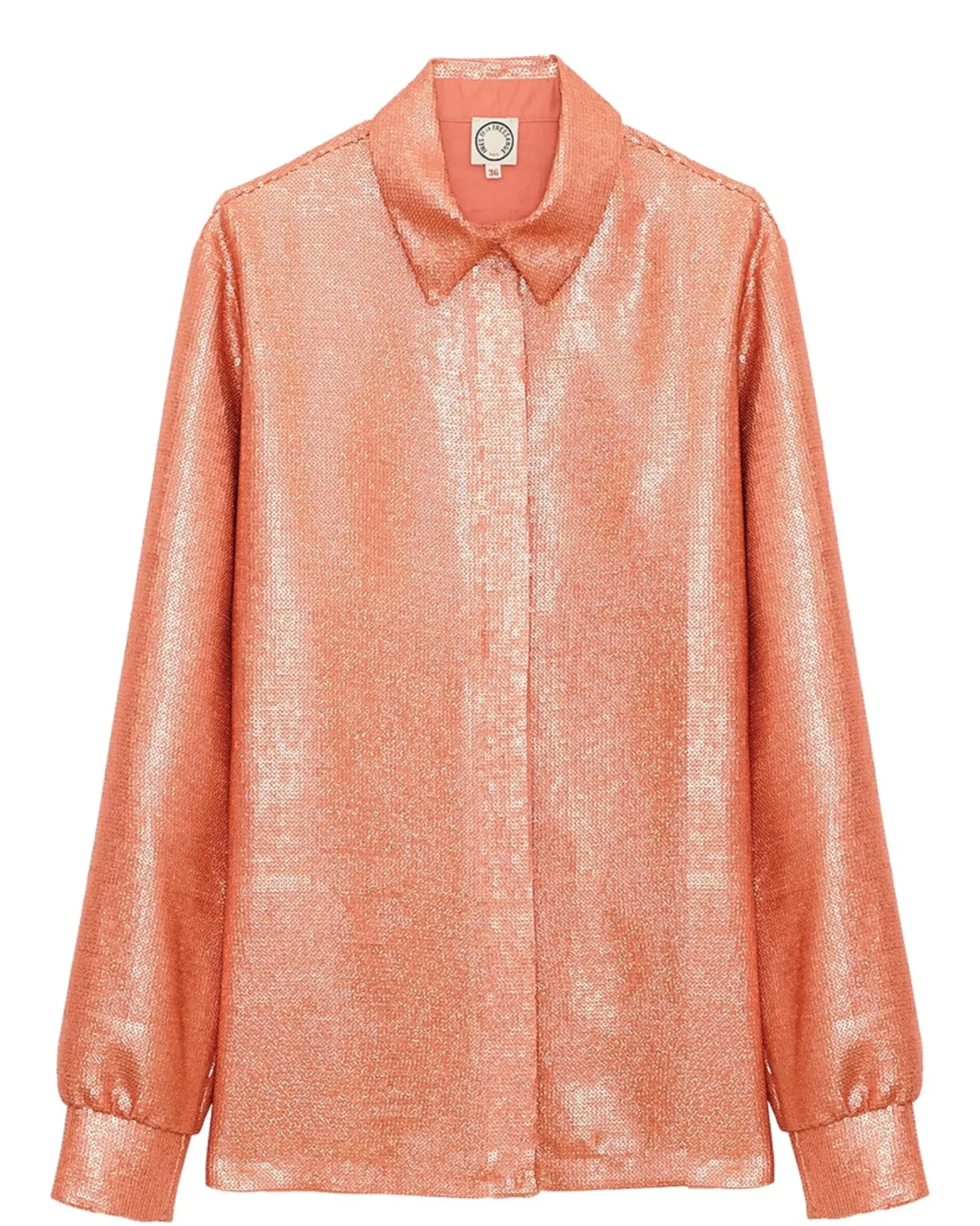 Outlet Ines de la Fressange Paris Chemise Tosca à sequins - 36 Rose