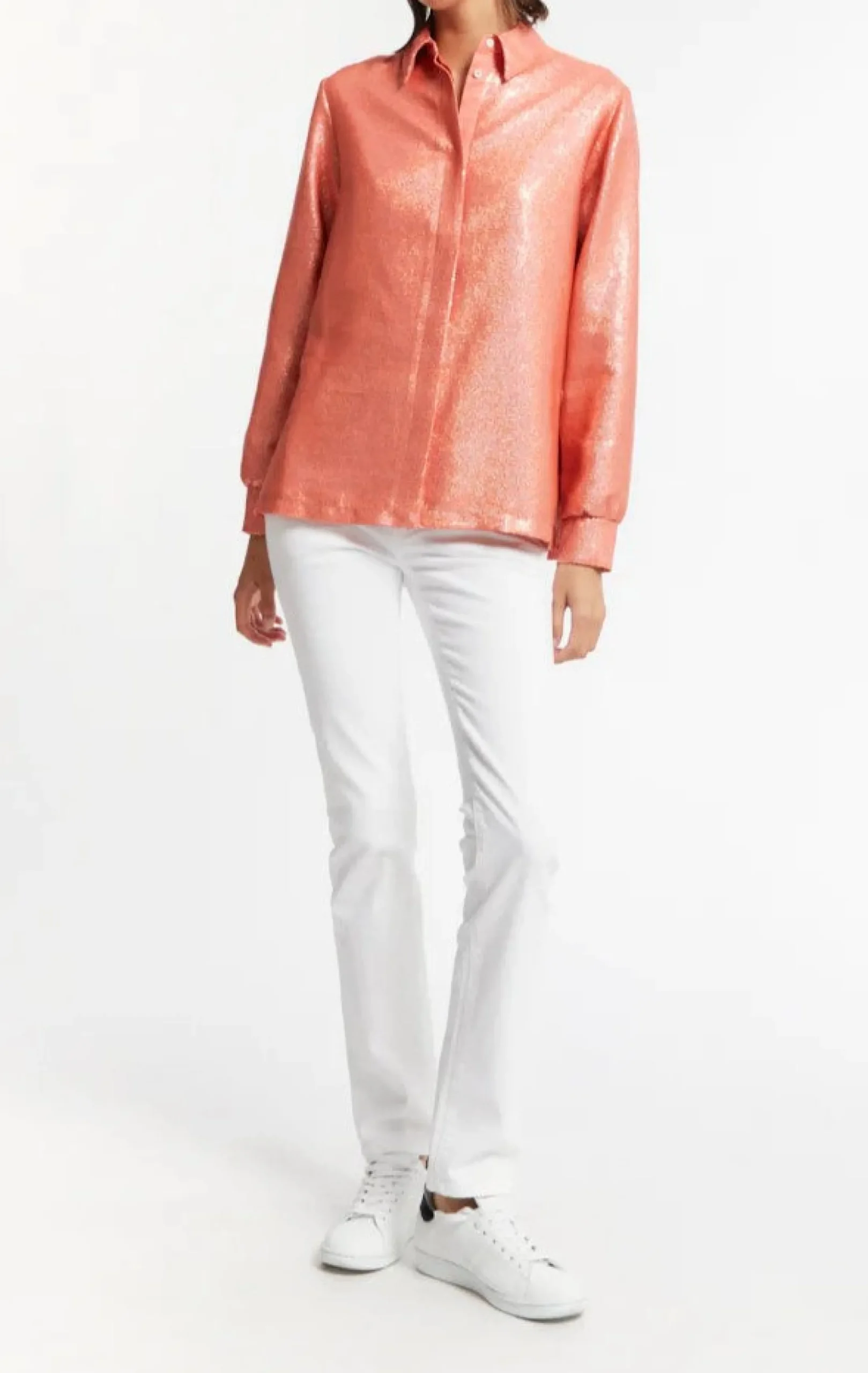 Discount Ines de la Fressange Paris Chemise Tosca à sequins - 36 Rose