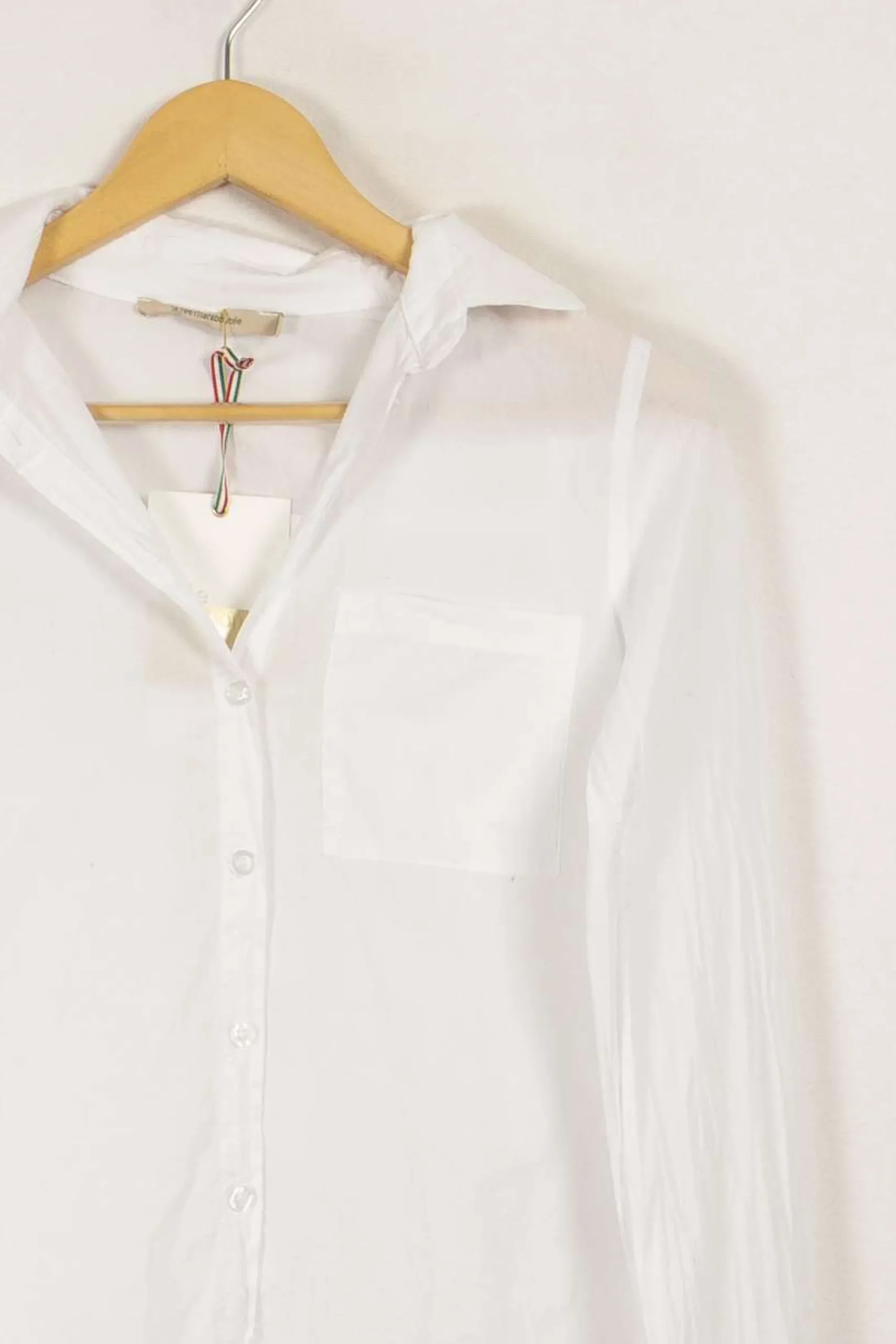 Online La Fée Maraboutée Chemise unie he en voile de coton - XS/34 Blanc