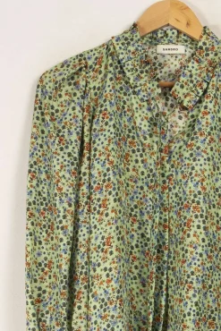 Fashion Sandro Chemise e à motifs - Taille S/36 Vert