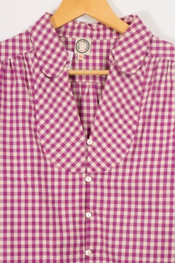 Fashion Ines de la Fressange Paris Chemise te à carreaux - 36 Violet