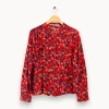 Cheap La Fée Maraboutée Chemisier à manches longues et col mao en viscose écoresponsable - XL/42 Multicolore