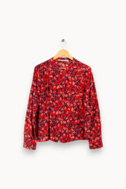 Cheap La Fée Maraboutée Chemisier à manches longues et col mao en viscose écoresponsable - XL/42 Multicolore