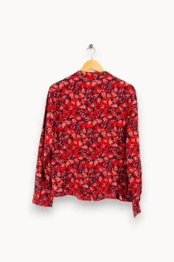 Cheap La Fée Maraboutée Chemisier à manches longues et col mao en viscose écoresponsable - XL/42 Multicolore