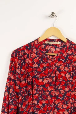 Cheap La Fée Maraboutée Chemisier à manches longues et col mao en viscose écoresponsable - XL/42 Multicolore