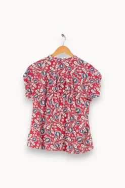 Outlet La Fée Maraboutée Chemisier ample en viscose écoresponsable Ecovero™ imprimée - XL/42 Multicolore