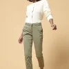 Shop La Fée Maraboutée Chino slim coton biologique - M/38 Vert