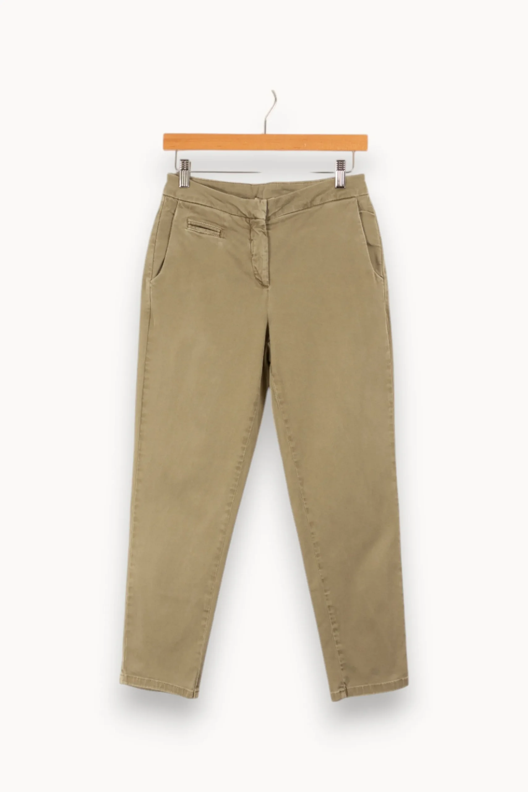 Shop La Fée Maraboutée Chino slim coton biologique - M/38 Vert