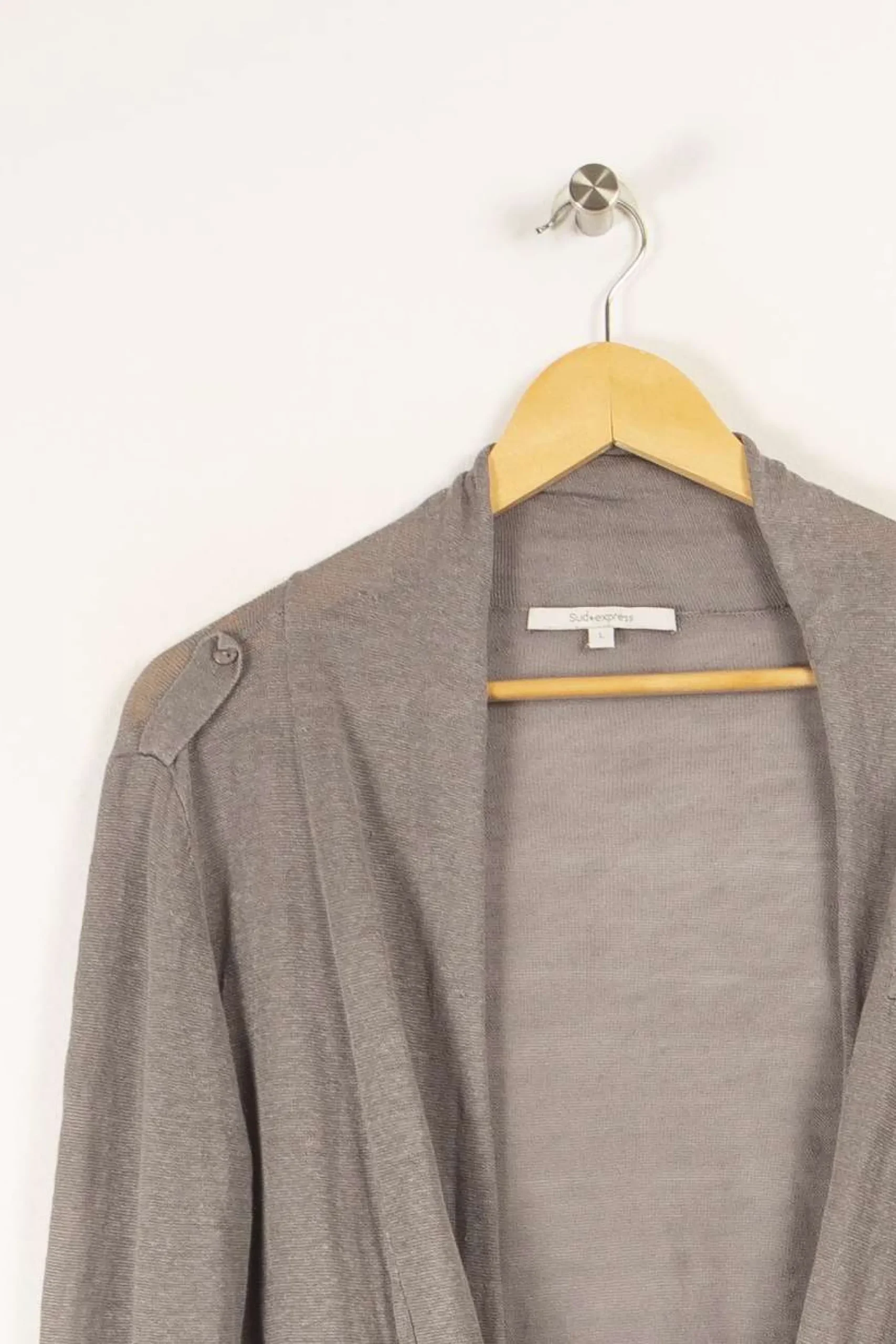 Shop Sud express Gilet - Taille L/40 Gris