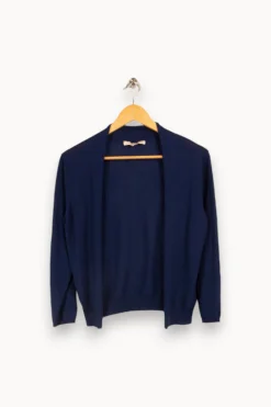 Online La Fée Maraboutée Gilet bords roulés - S/36 Bleu