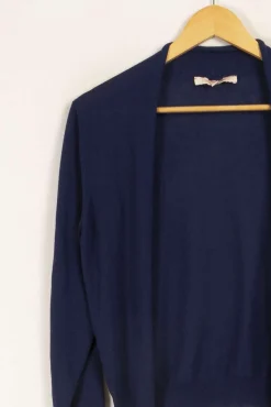 Online La Fée Maraboutée Gilet bords roulés - S/36 Bleu