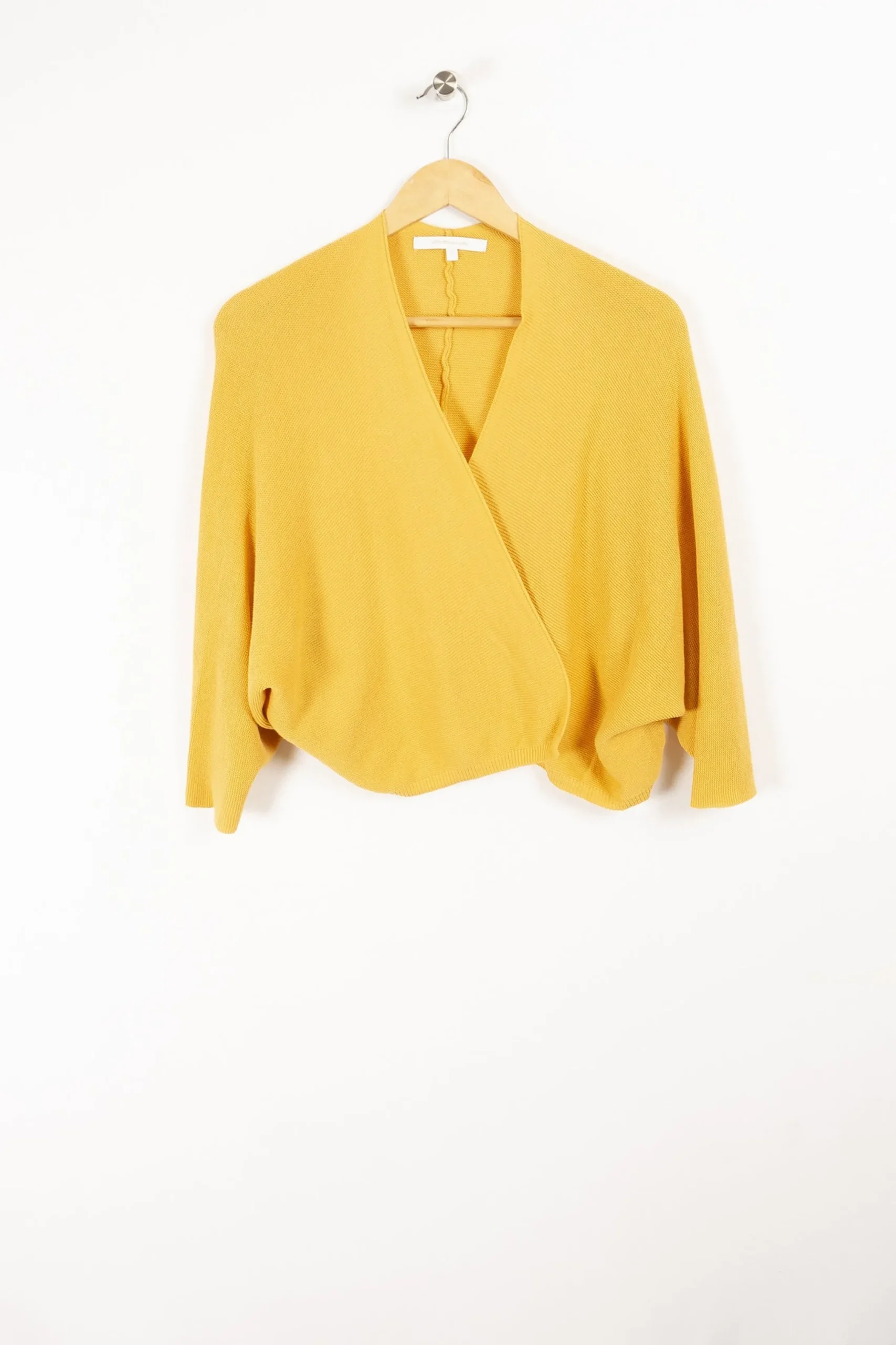 Online La Fée Maraboutée Gilet court en coton point mousse - S/36 Jaune
