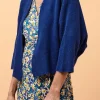 Clearance La Fée Maraboutée Gilet enveloppe court - M/38 Bleu