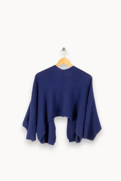 Clearance La Fée Maraboutée Gilet enveloppe court - M/38 Bleu