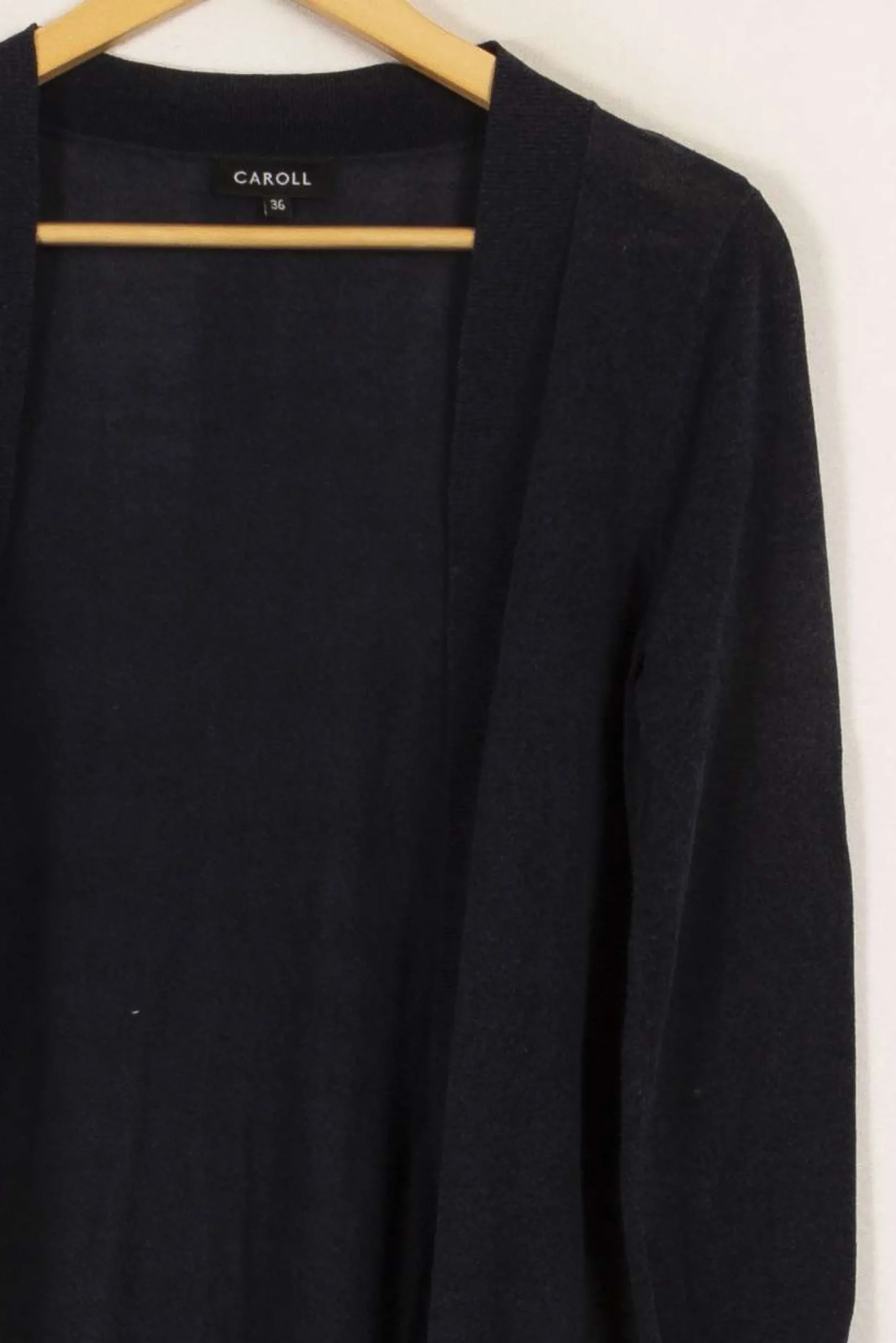 Hot Caroll Gilet long foncé - Taille S/36 Bleu
