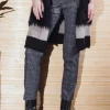 Sale La Fée Maraboutée Gilet long larges rayures - S/36 Noir