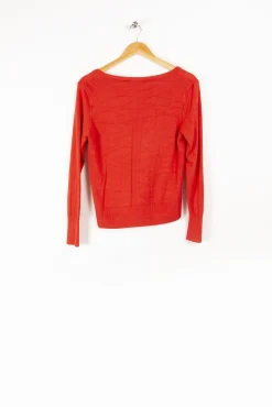 Shop La Fée Maraboutée Gilet maille fine - XS/34 Rouge