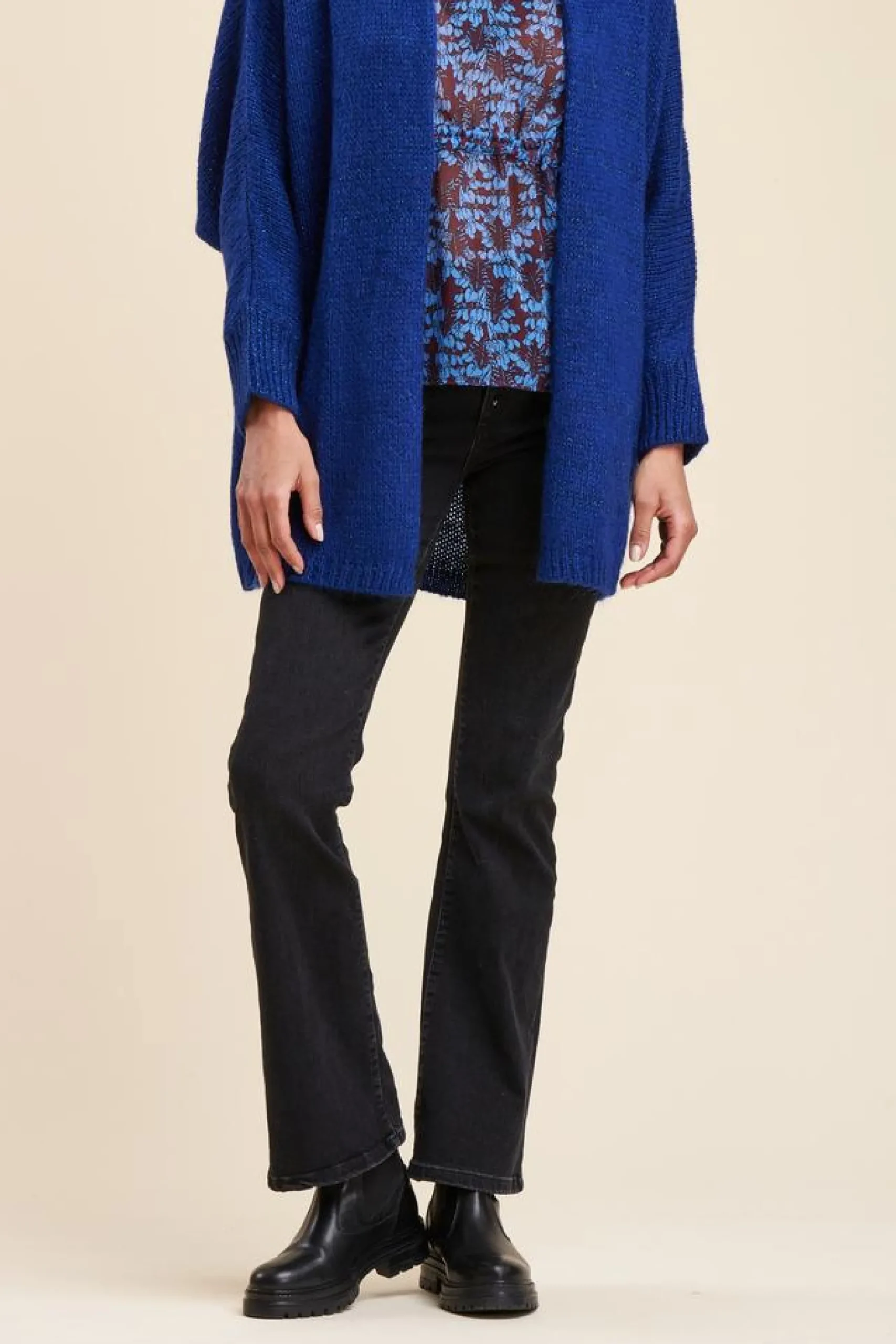 Fashion La Fée Maraboutée Gilet over-size en maille irisée - S/36 Vert