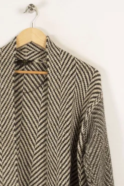 Best Sale Maison 123 Gilet rayé et beige - Taille S/36 Marron