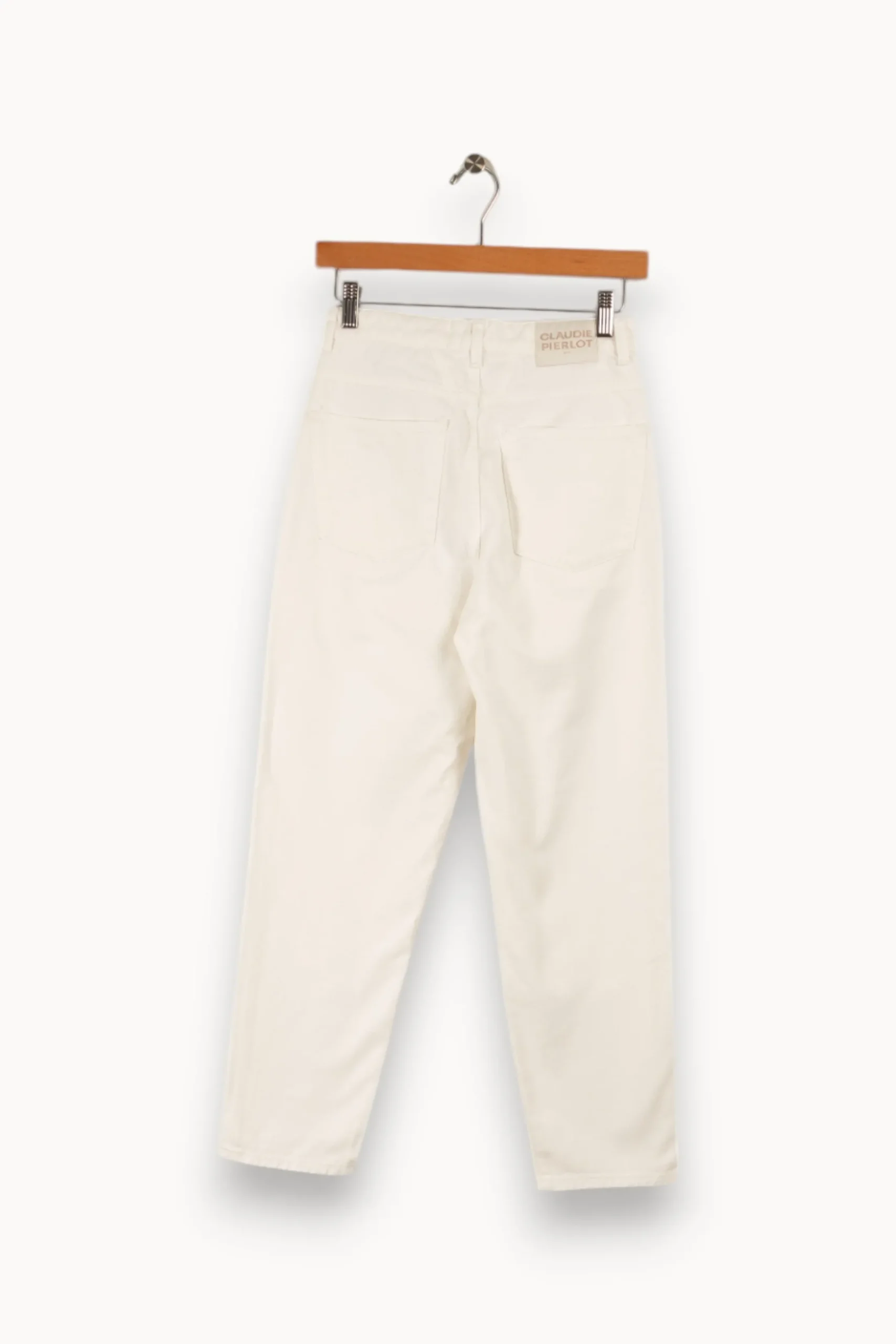 Sale Claudie Pierlot Jean - Taille S/36 Blanc