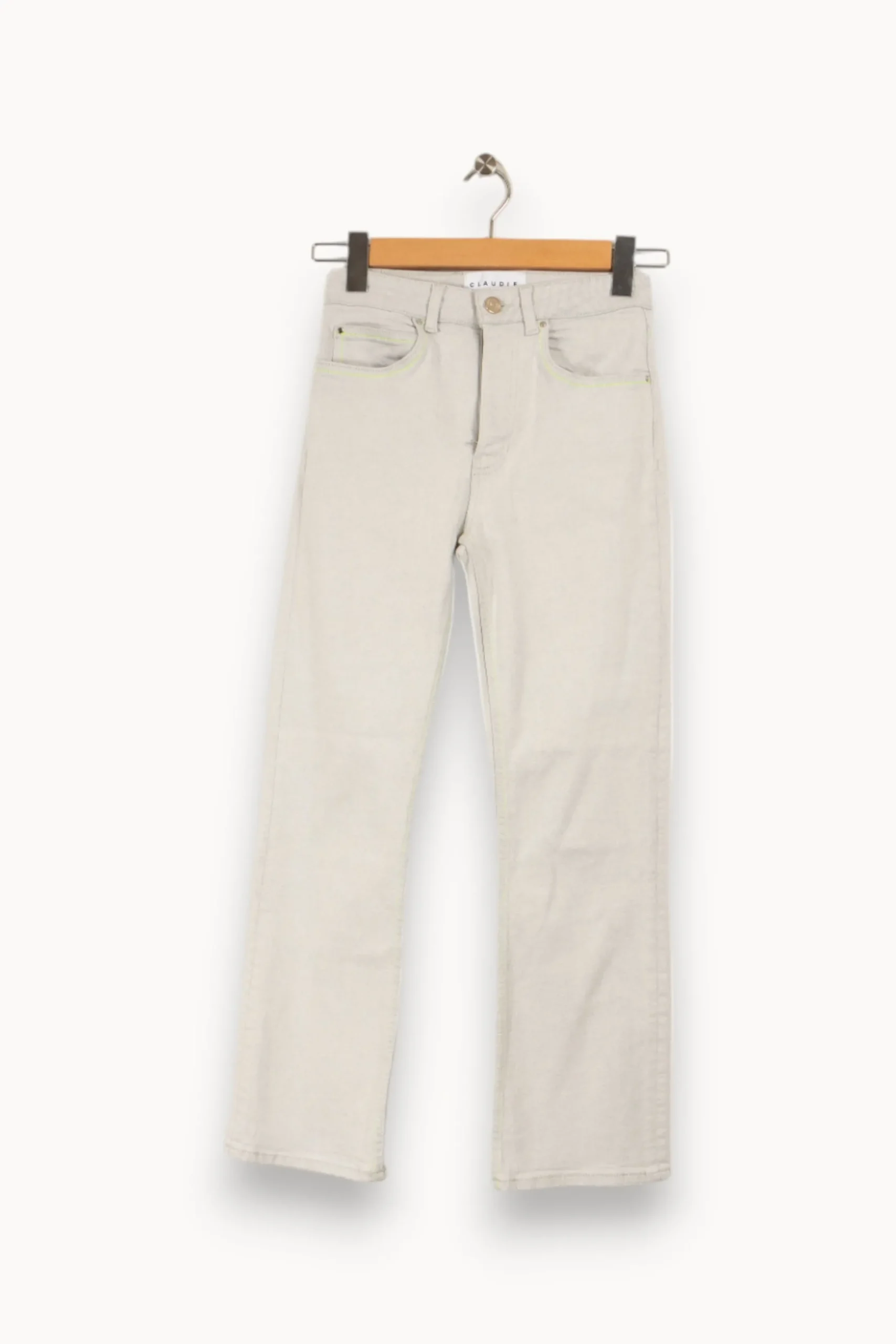 Discount Claudie Pierlot Jean avec détails - Taille XS/34 Blanc