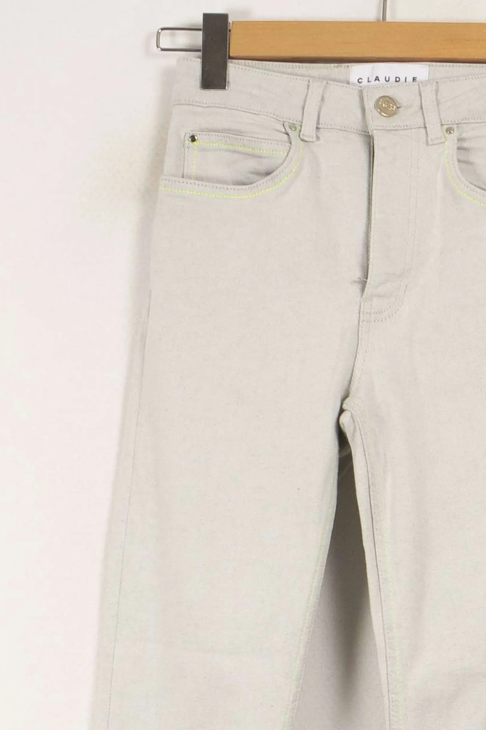 Discount Claudie Pierlot Jean avec détails - Taille XS/34 Blanc