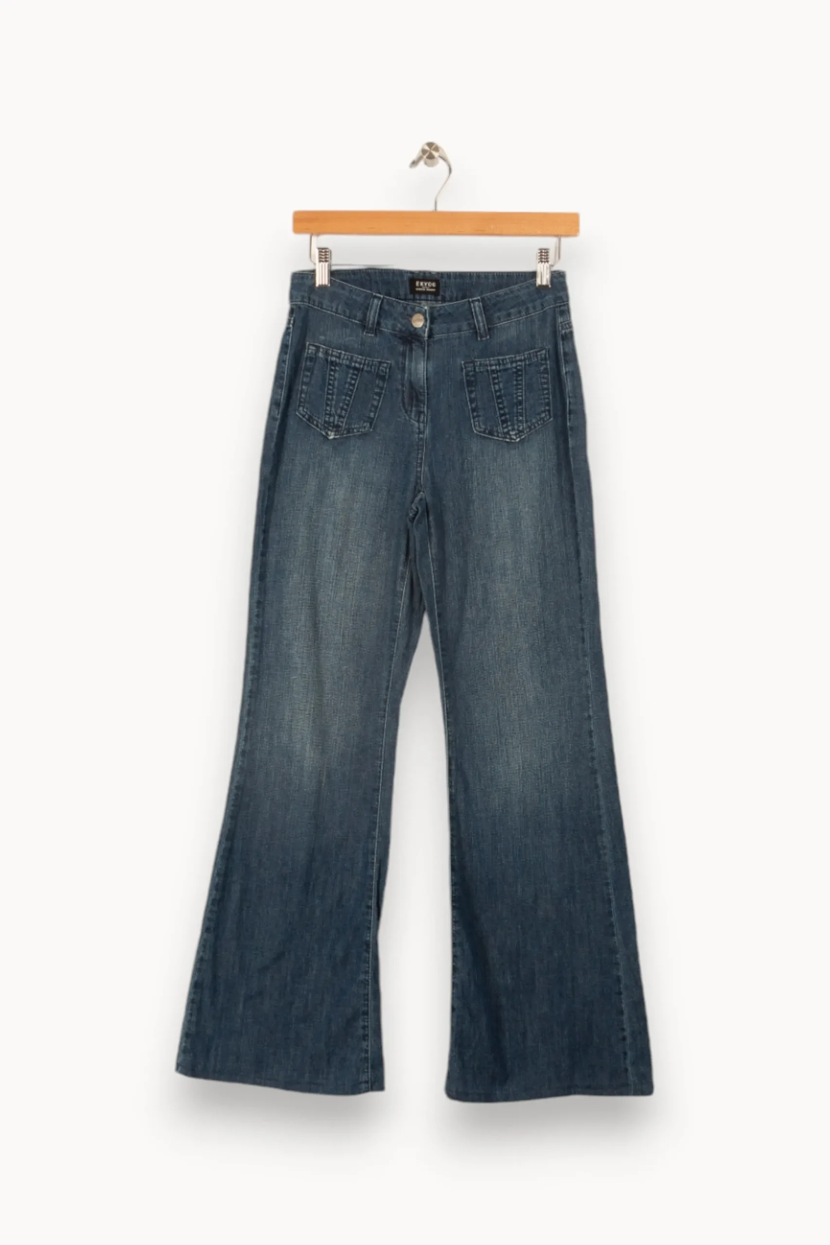 Discount Ekyog Jean avec détails sur les poches - Taille S/36 Bleu