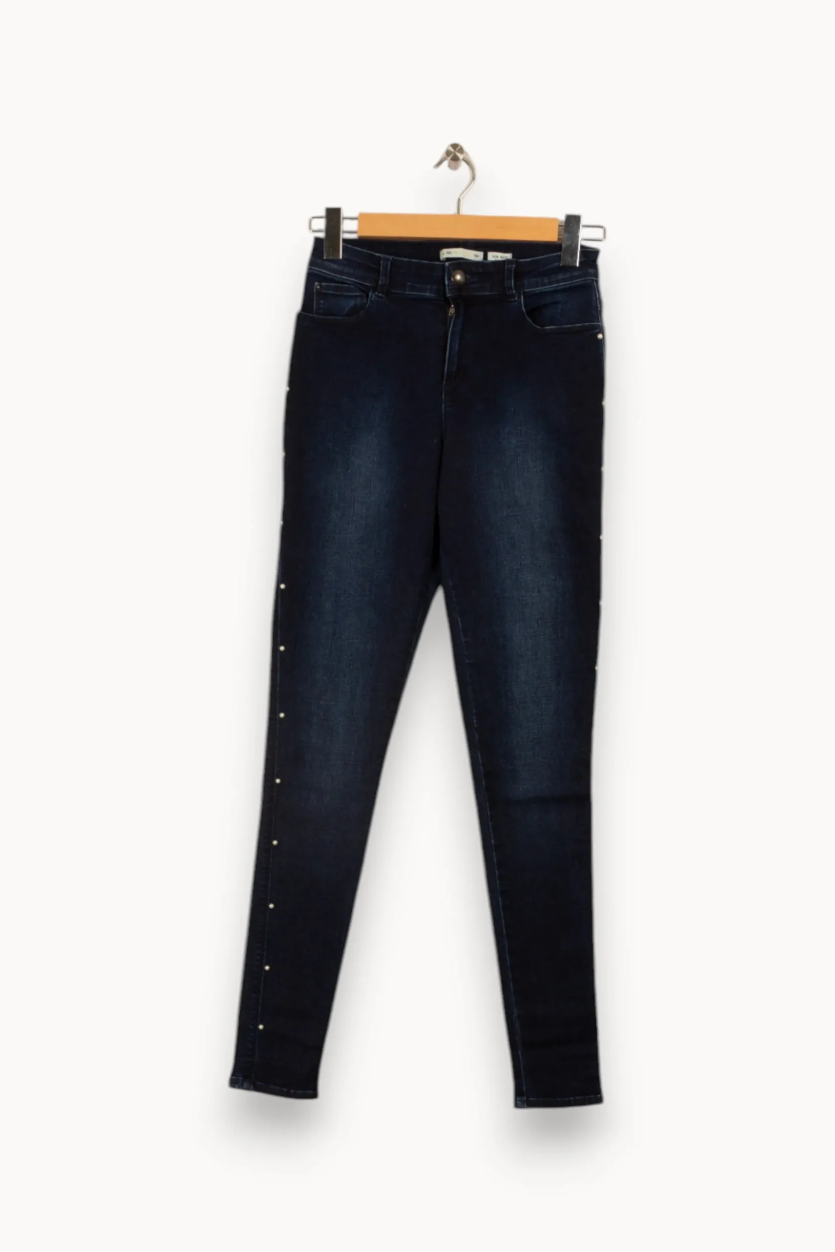 Hot IKKS Jean avec perles - Taille M/38 Bleu