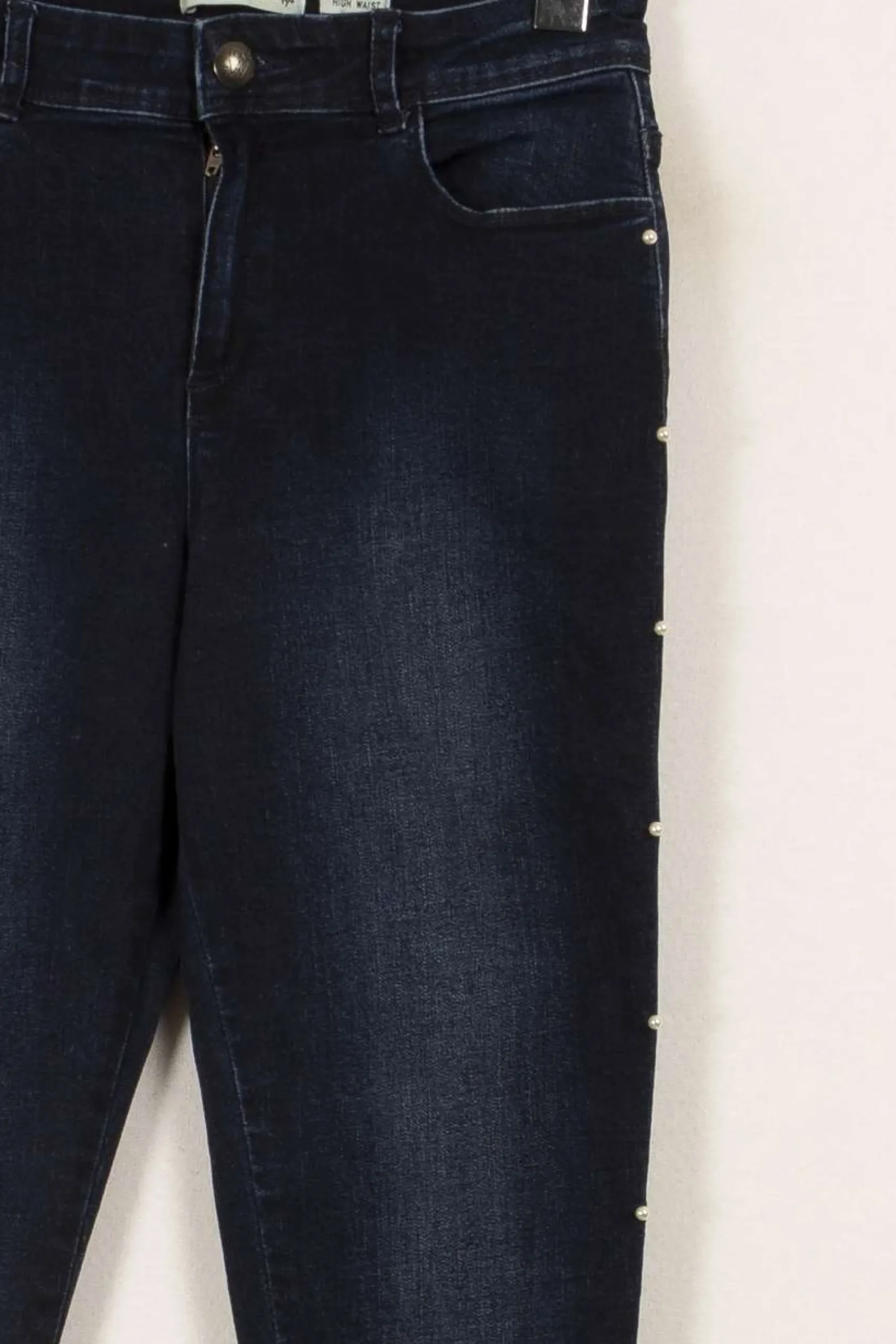 Hot IKKS Jean avec perles - Taille M/38 Bleu