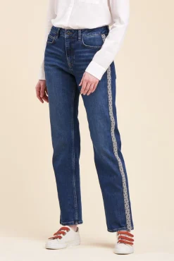 Clearance La Fée Maraboutée Jean droit en coton biologique - 36 Bleu