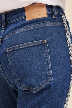 Online La Fée Maraboutée Jean droit en coton biologique - 36 Bleu