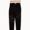 Sale Sandro Jean avec détails - Taille S/36 Noir