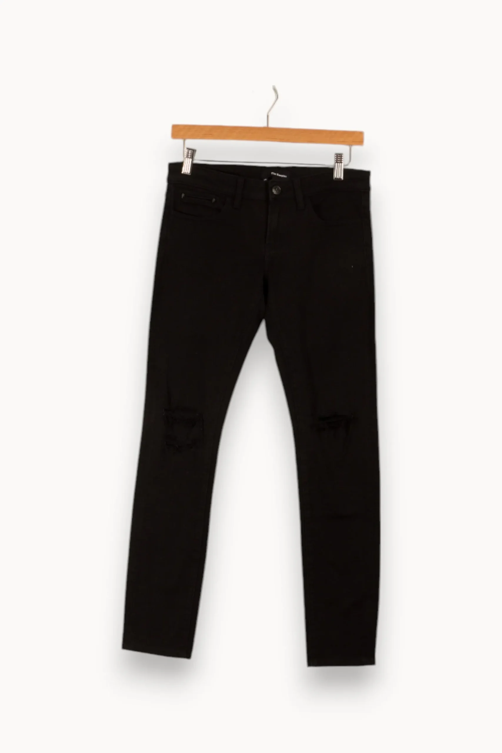 Fashion The Kooples Jean troué - Taille M/38 Noir