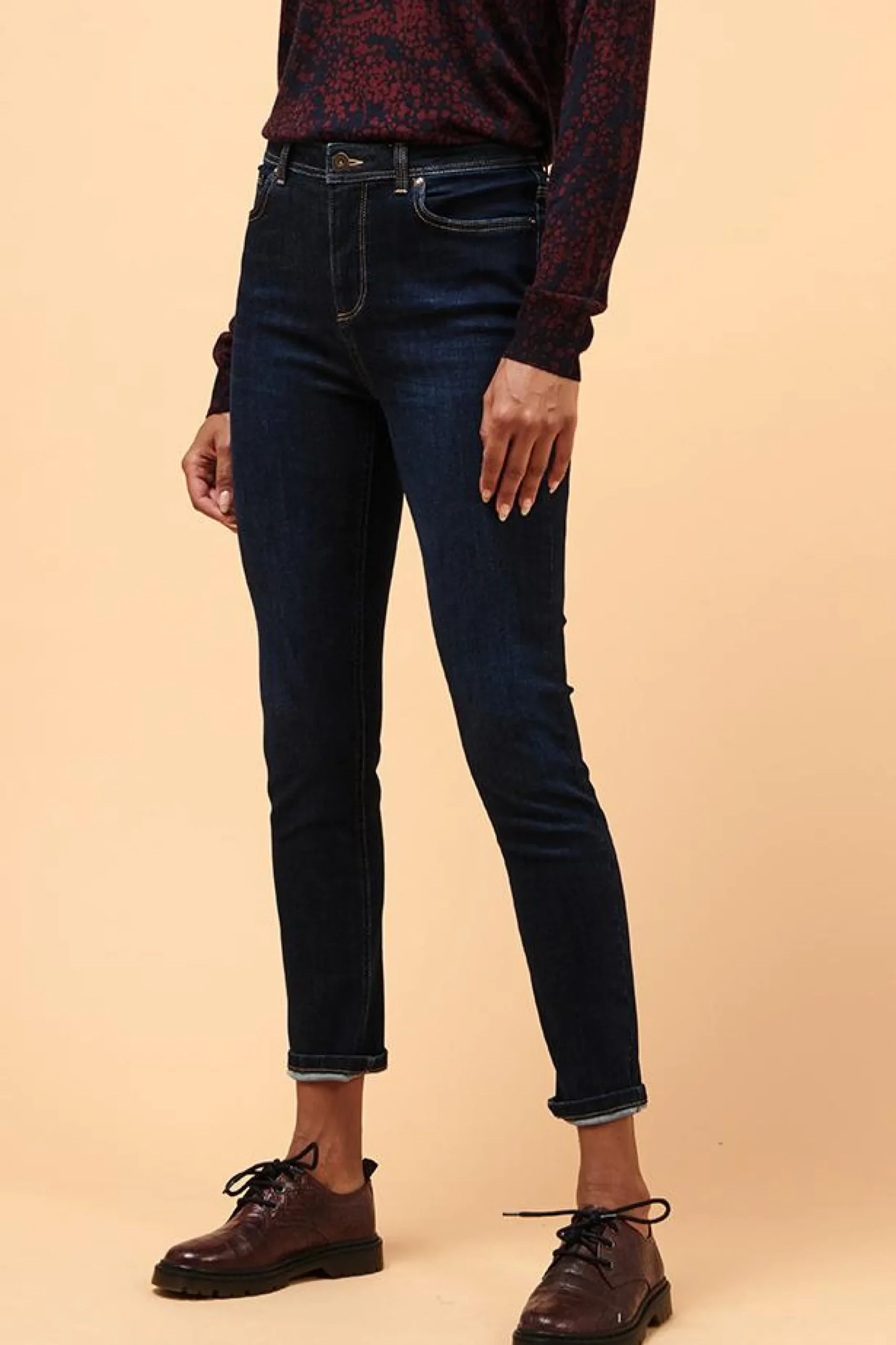 Store La Fée Maraboutée Jean slim en coton biologique - S/36 Bleu
