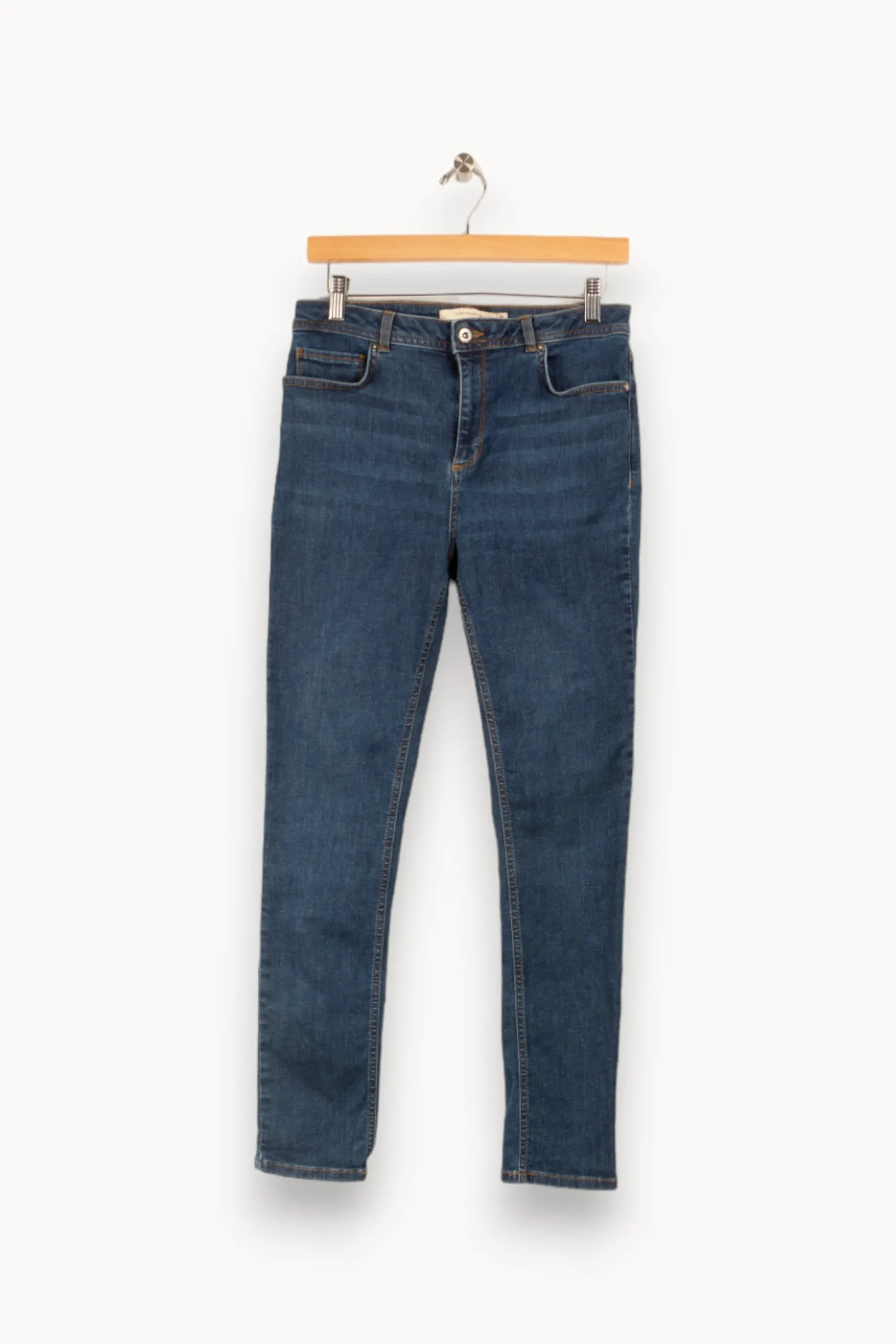 Shop La Fée Maraboutée Jean slim en coton biologique - L/40 Bleu