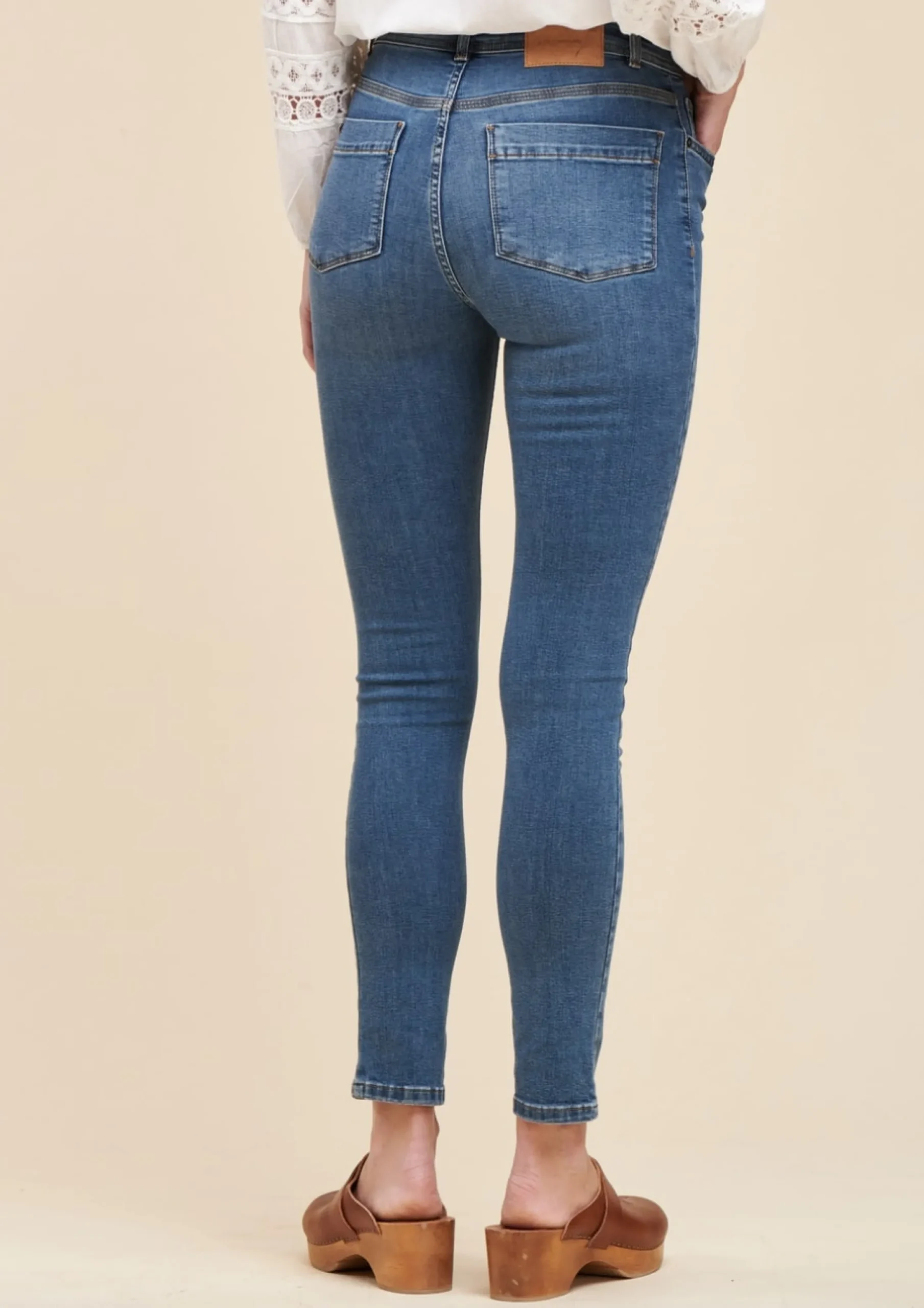 Shop La Fée Maraboutée Jean slim en coton biologique - L/40 Bleu