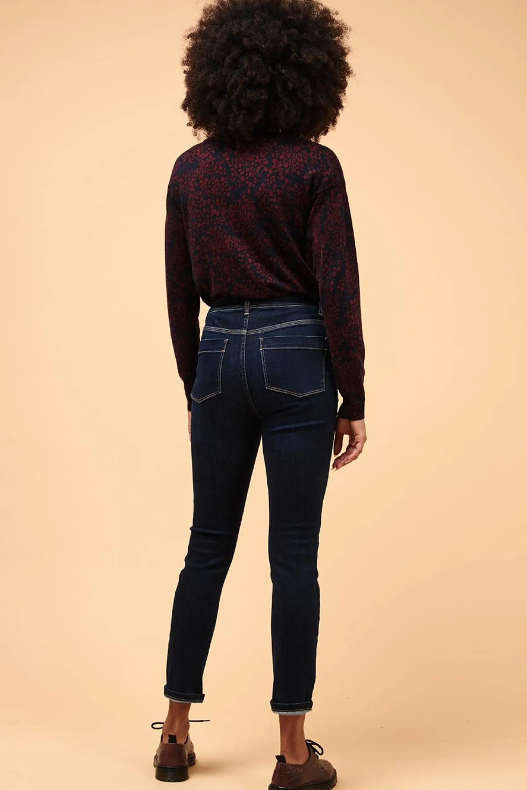 Store La Fée Maraboutée Jean slim en coton biologique - S/36 Bleu