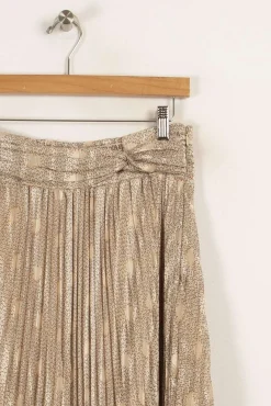Discount ba&sh Jupe à motifs - Taille M/38 Beige