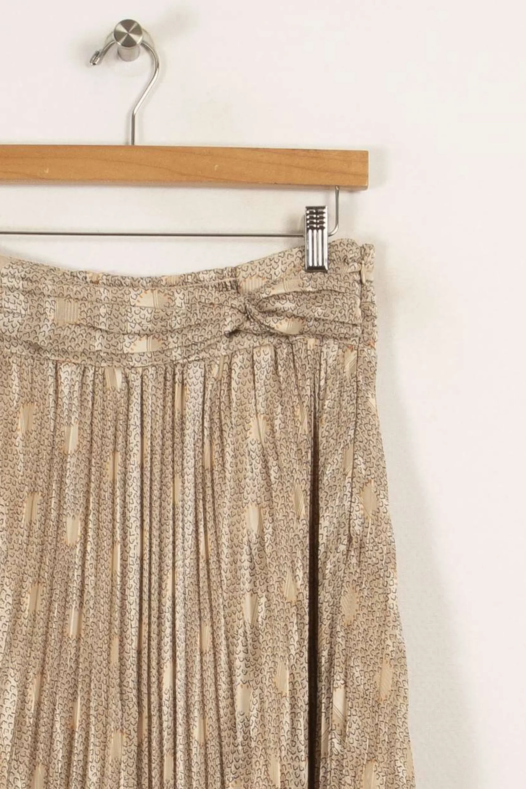 Discount ba&sh Jupe à motifs - Taille M/38 Beige