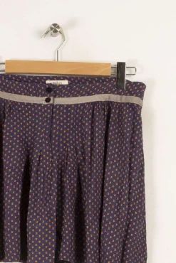 Discount ba&sh Jupe e à motifs - Taille L/40 Bleu