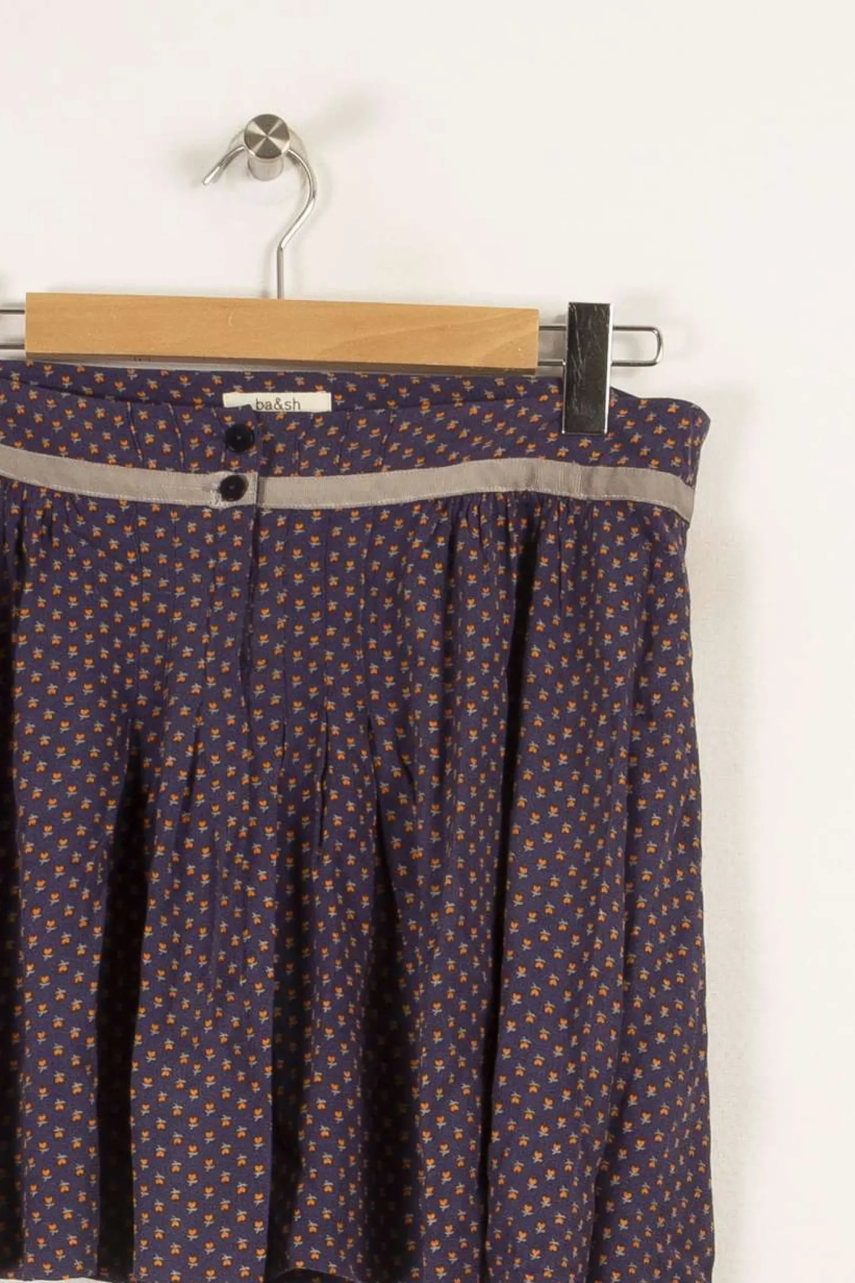 Discount ba&sh Jupe e à motifs - Taille L/40 Bleu