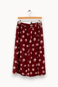 New Comptoir des Cotonniers Jupe à motifs - Taille M/38 Bordeaux