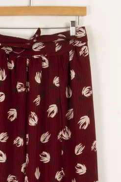New Comptoir des Cotonniers Jupe à motifs - Taille M/38 Bordeaux