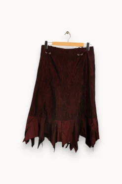 New La Fée Maraboutée Jupe satinée - Taille XL/42 Bordeaux