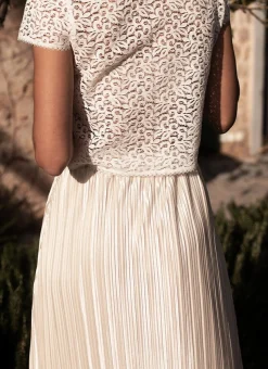 Clearance Maison Lemoine Jupe Camilla Champagne - 38 Blanc