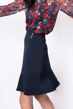 Best Sale Maison Lemoine Jupe courte & midi - invitée Elena - L/40 Bleu