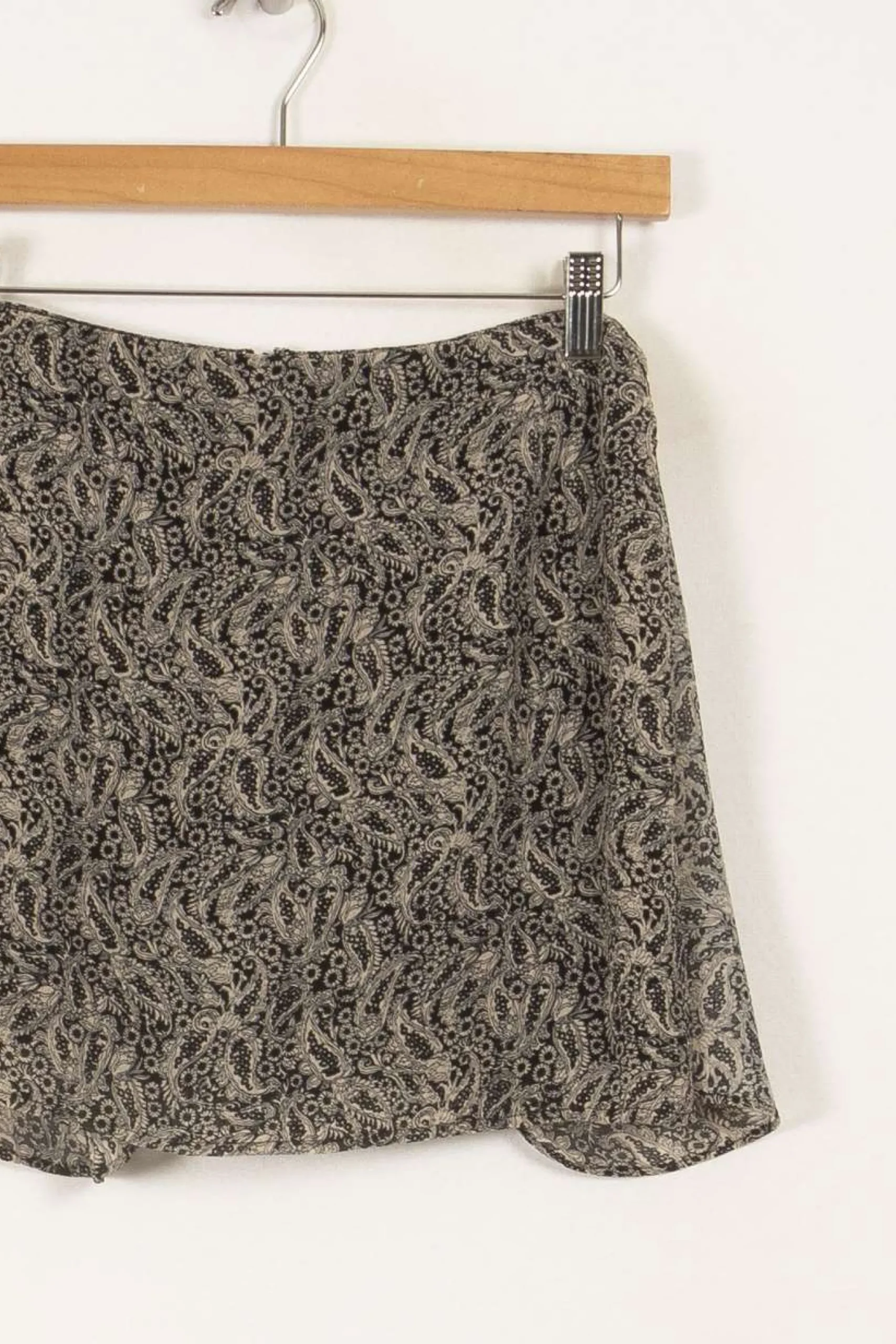 Best Sale Sézane Jupe courte à motifs - Taille XS/34 Gris