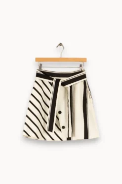 Cheap Maje Jupe courte blanche et noire - Taille M/38 Multicolore
